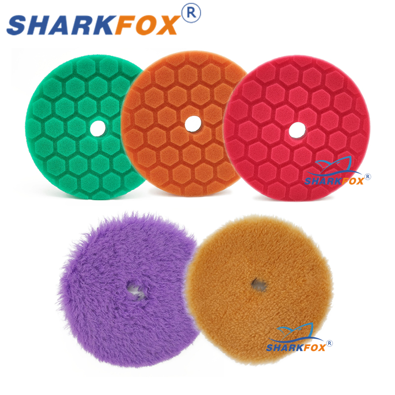 Polish Pad Set Buffer - Sharkfox bantalan penghalus wol mobil, Set