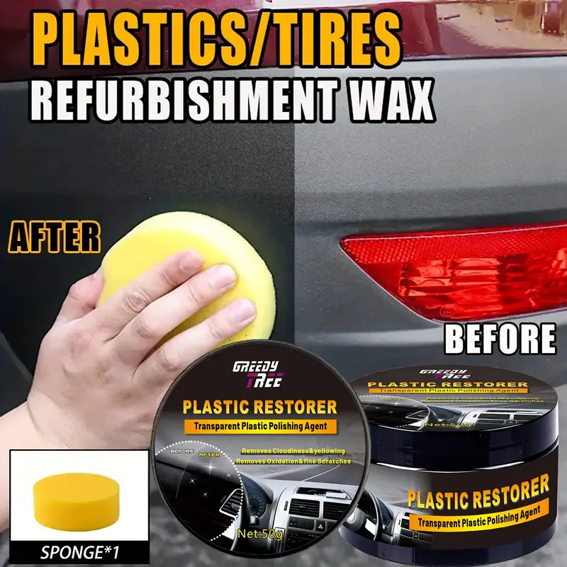 Trim Restorer Plastic - GREEDY TREE Automotive Plastic Restorer Memperbaiki