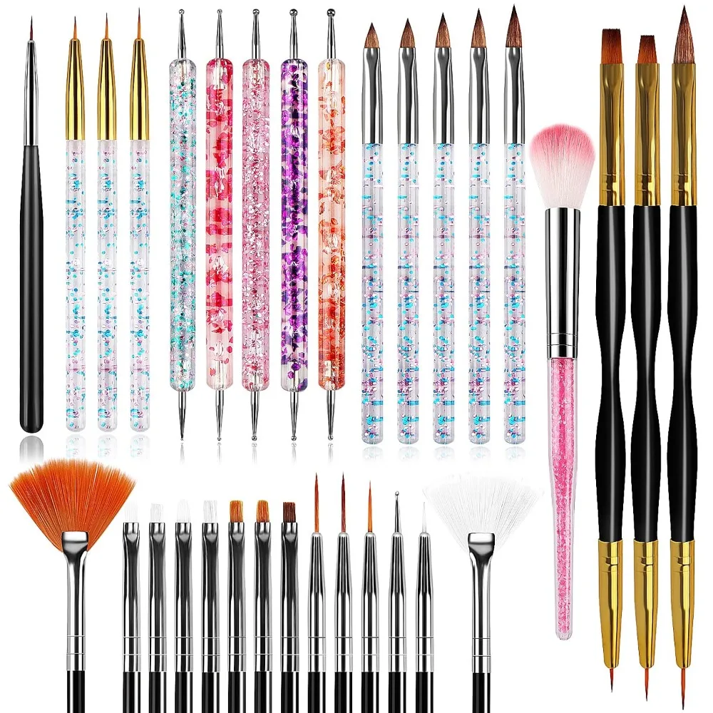 Detailing Brush Set - 32pcs Kuas Nail Art, Kuas Akrilik,