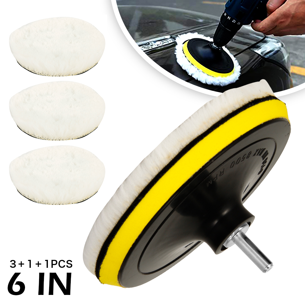 Polish Pad Set Buffer - 5pcs Set Bantalan Poles Mobil 6