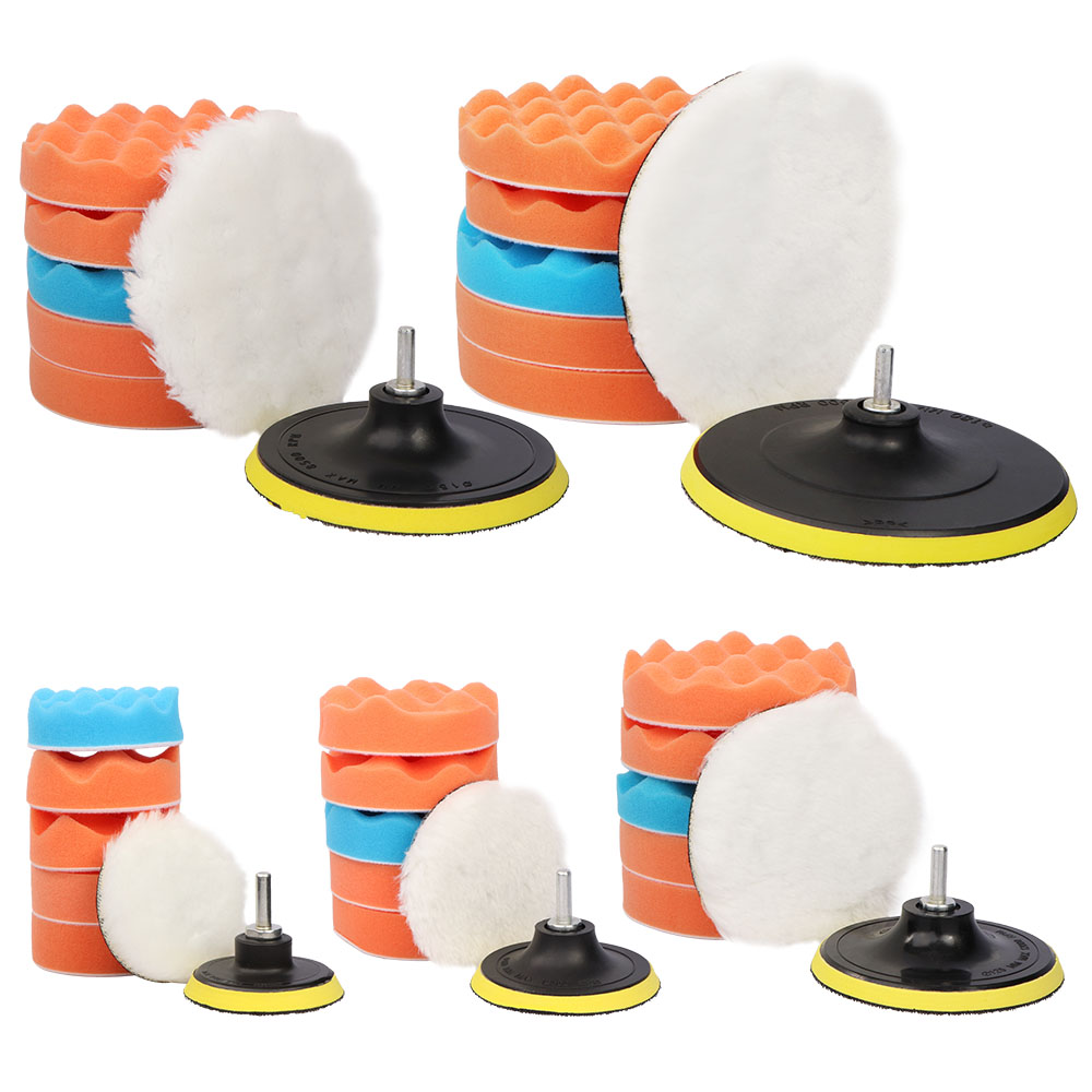 Polish Pad Set Buffer - 8 buah Kit bantalan pemoles mobil