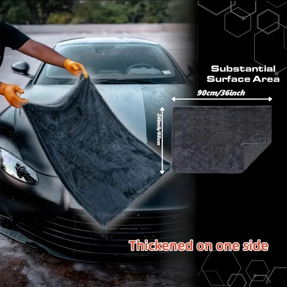 Microfiber Towel Detailing - Handuk Mikrofiber Mobil Abu-abu Tua Ukuran