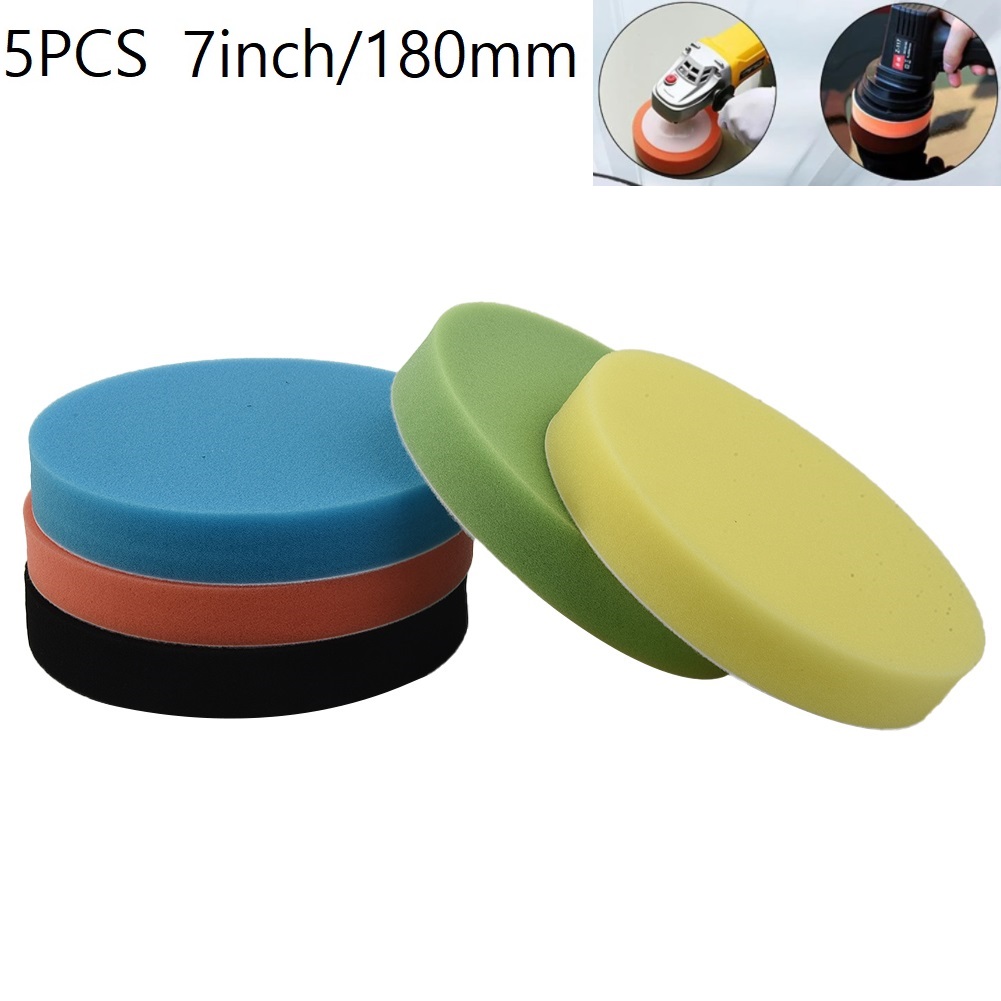 5 Pcs Spons Poles Mobil 7 Inci - Polish Pad Set Buffer ulasan dan harga