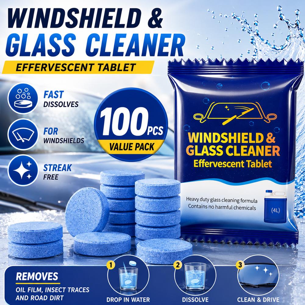 Tablet Efervesen Pembersih Kac - Glass Cleaner Streak ulasan dan harga