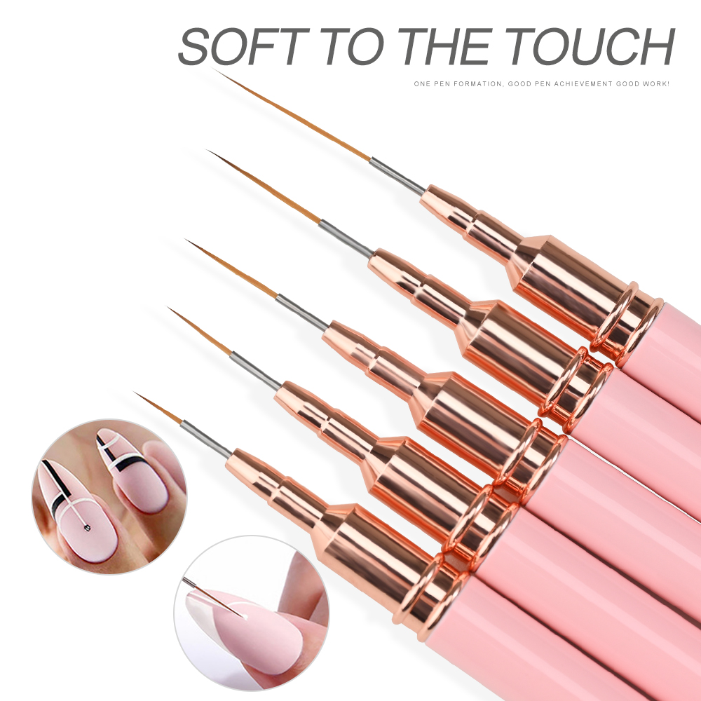 5 Buah Set Kuas Liner Kuku Gag - Detailing Brush Set ulasan dan harga