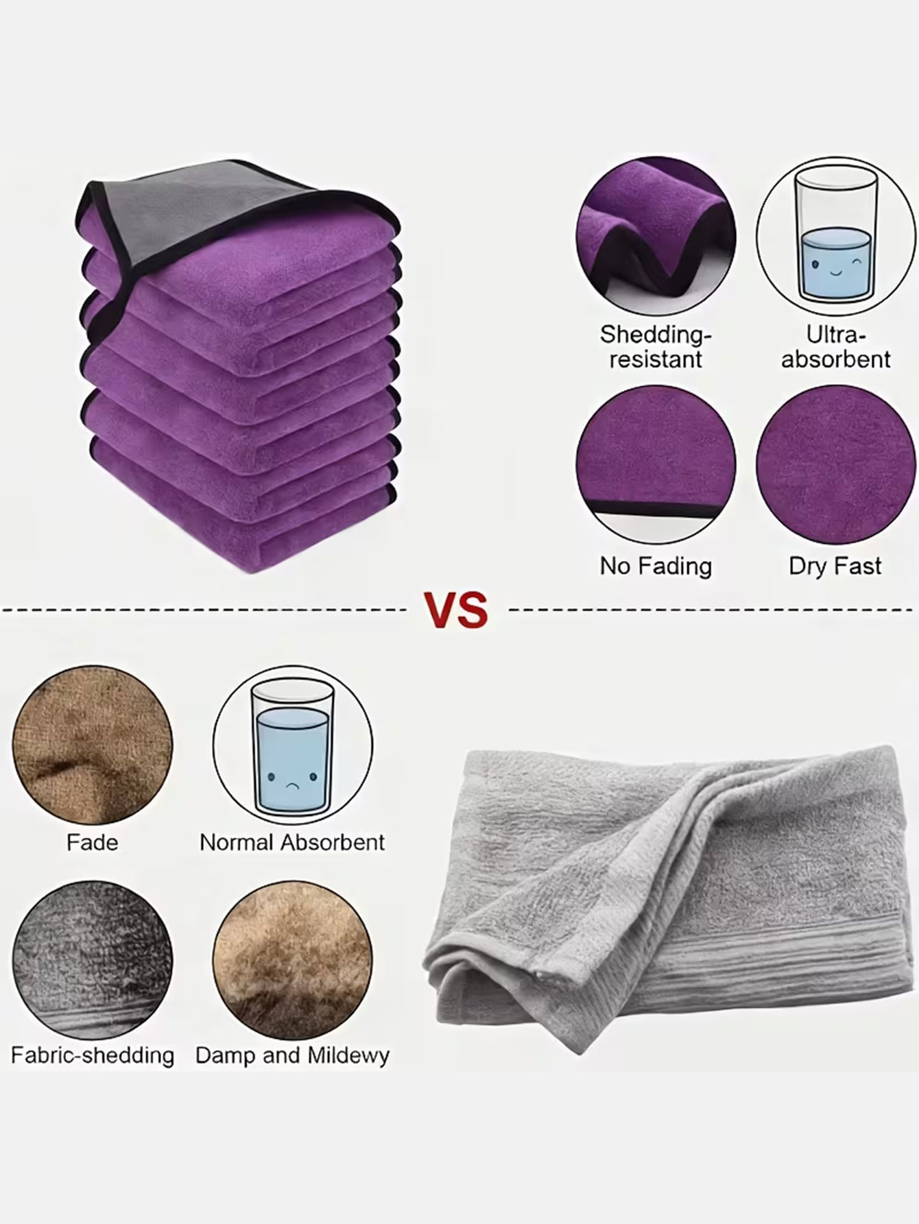 10-Pack Kain Lap Pembersih Mik - Microfiber Towel Detailing ulasan dan harga