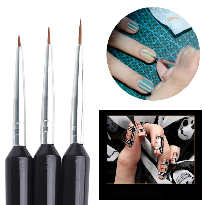 3 Buah Set Kuas Liner Seni Kuk - Detailing Brush Set ulasan dan harga