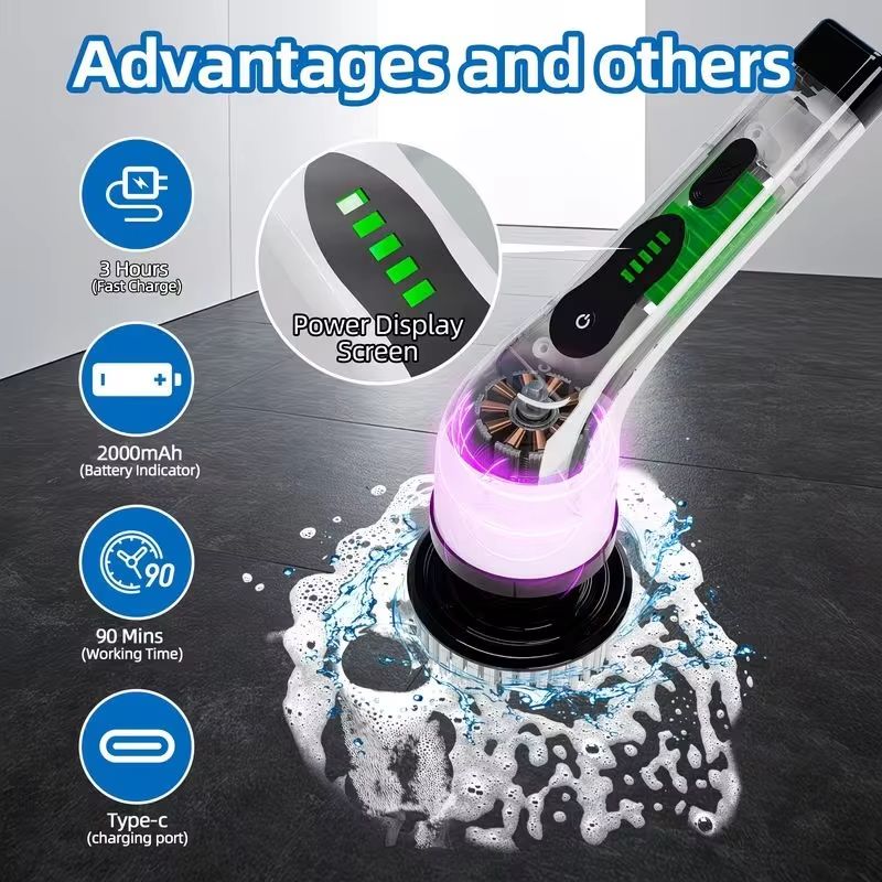 Sikat Putar Listrik Nirkabel,  - Car Cleaning Brush ulasan dan harga