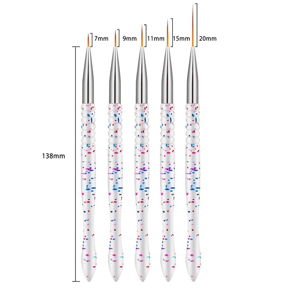 5 Buah Set Kuas Liner Seni Kuk - Detailing Brush Set ulasan dan harga