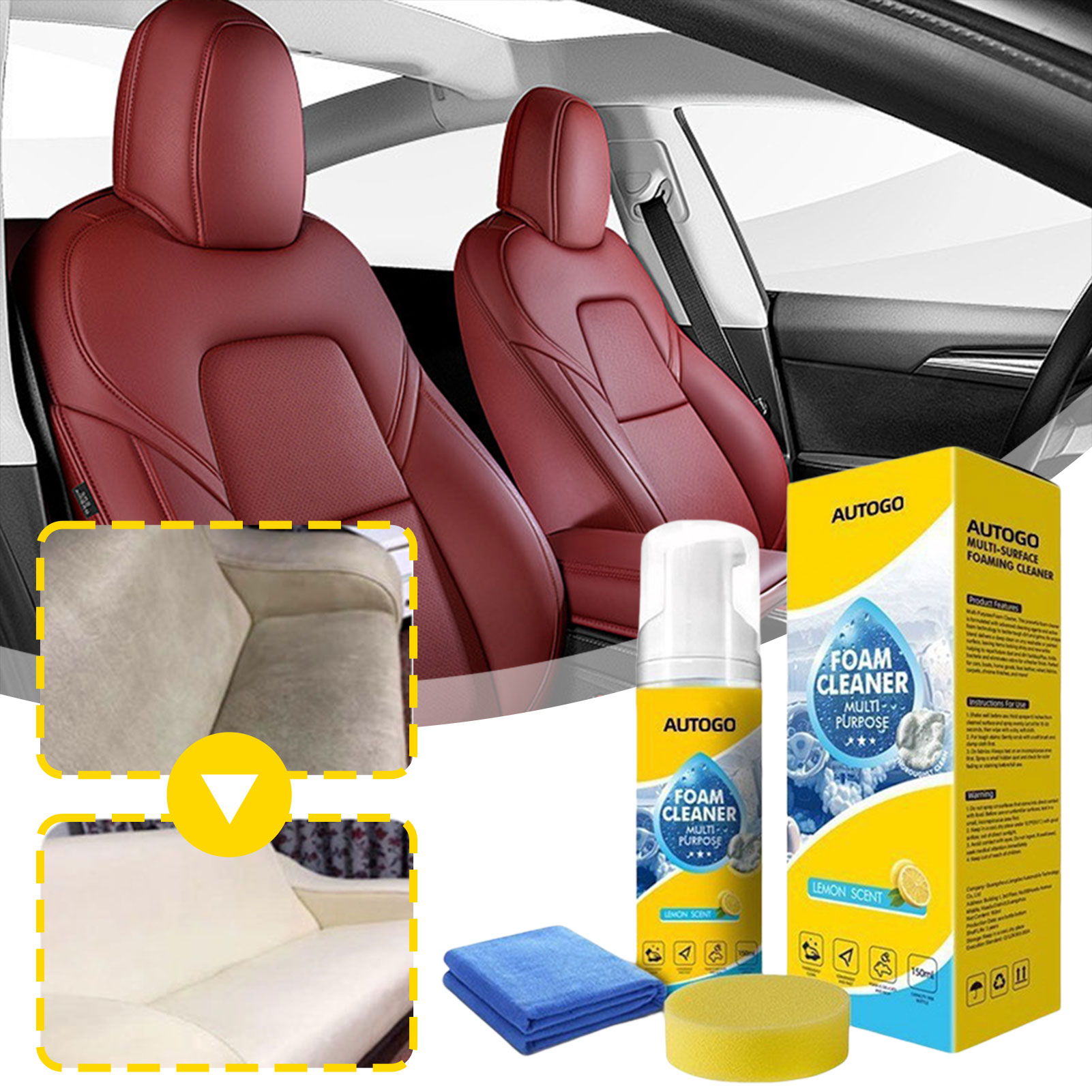 Pembersih Busa Serbaguna Untuk - Leather Cleaner Interior ulasan dan harga