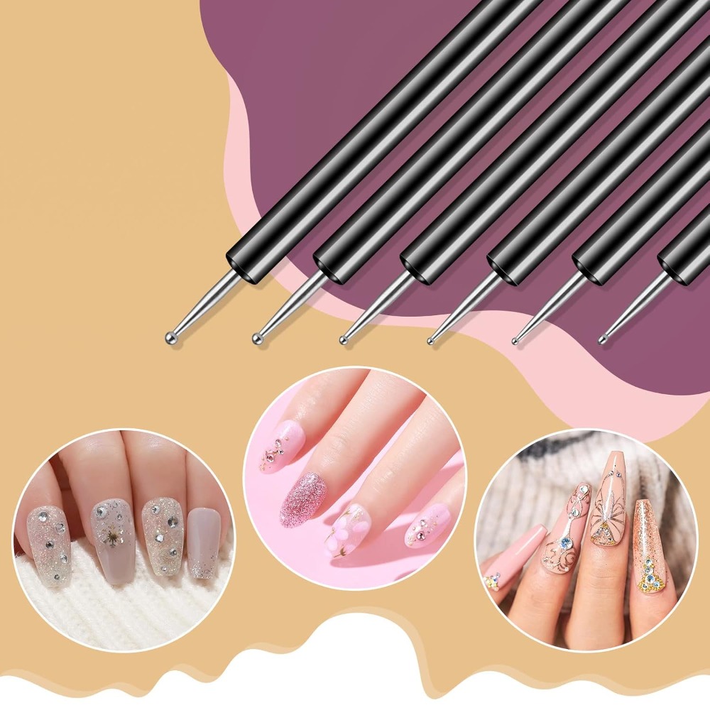 Alat Dotting Nail Art Dua Sisi - Detailing Brush Set ulasan dan harga