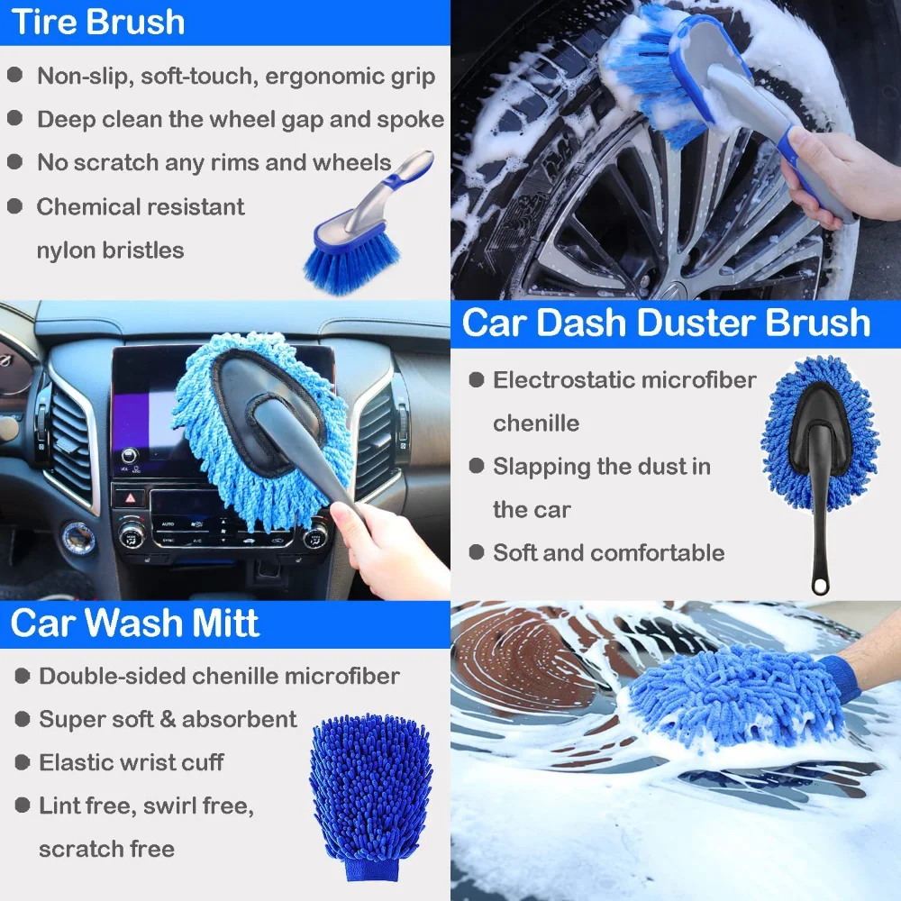 Set sikat cuci mobil, peralata - Dirt Brush Interior ulasan dan harga