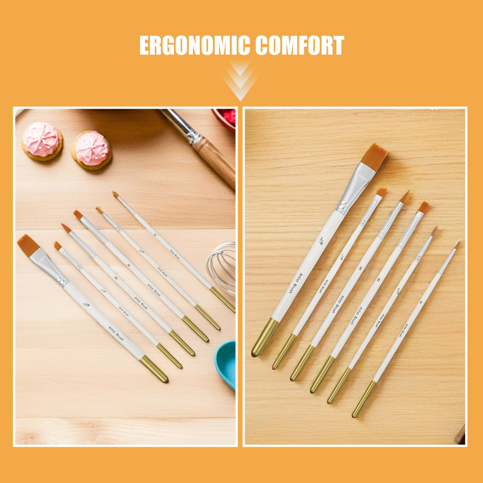 12 Buah Set Kuas Detail Kue Se - Detailing Brush Set ulasan dan harga